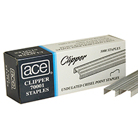 Ace Clipper 70001 Unulated Chisel Point Staples 70001