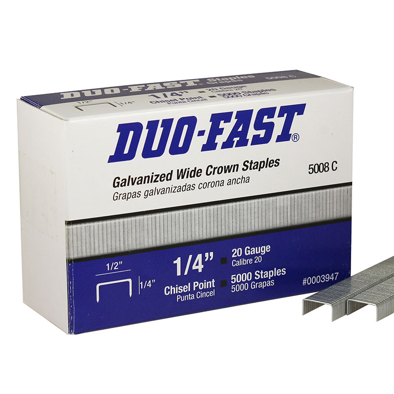 DUO-FAST 5416-C 1/2" x 3/16" Galvanized staples 5000 per Box FREE SHIPPING 